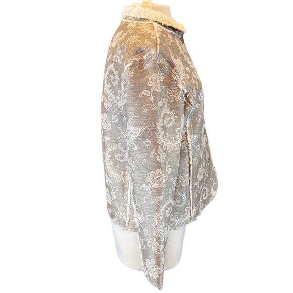 Chico's Tapestry Faux Fur Lined Jacket - Picture 4 of 10